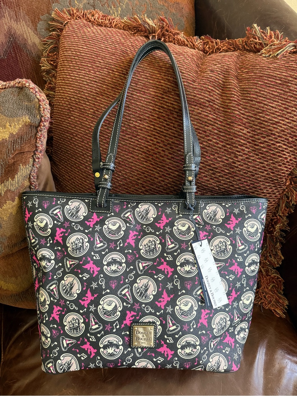 NWT Dooney & Bourke 2016 Walt Disney Four Park Icon & Fantasia Shopper Tote Bag